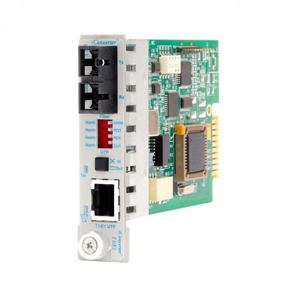 OST 1X T1/E1 RJ45/RJ48 Copper Fibre iConverter SC MM 1310nm 5KM Module