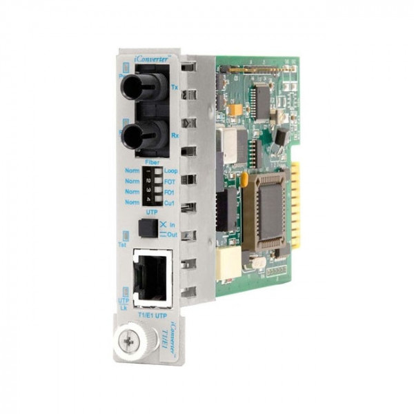 OST iConverter 1X T1/E1 RJ45/RJ48 Copper Fibre ST SM 1310nm 60KM Mod