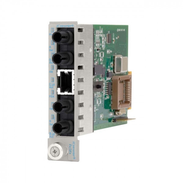 OST 100 BASE-TX to 2X 100BASE-FX iConverter Redundant Fibre Module