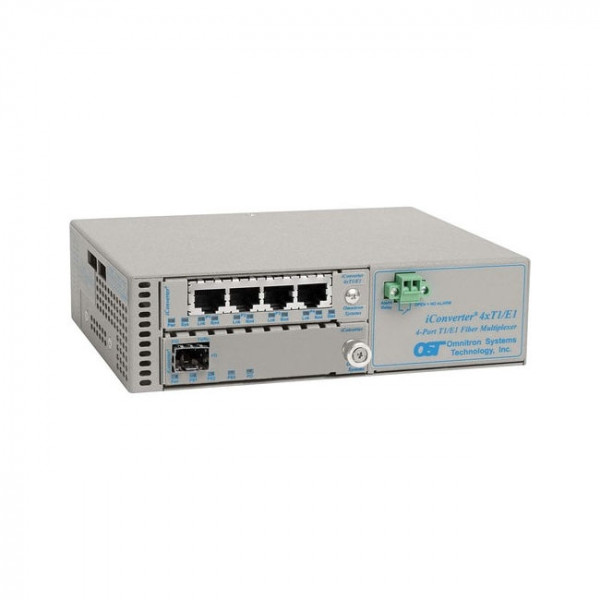 OST iConverter 4T1 MUX 4X T1/E1 to SFP Option MUX SA Univ AC