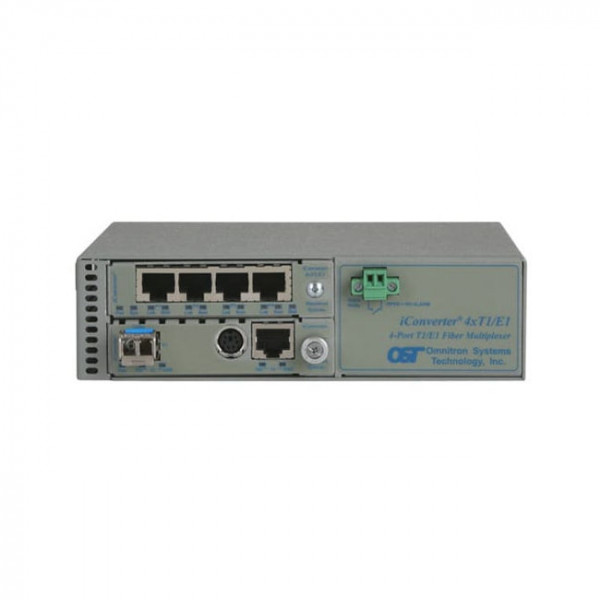 OST iConverter 4XT1/E1 MUX SC/SM/SF TX1.5/RX1.3/20KM SA 18-60VDC MGT