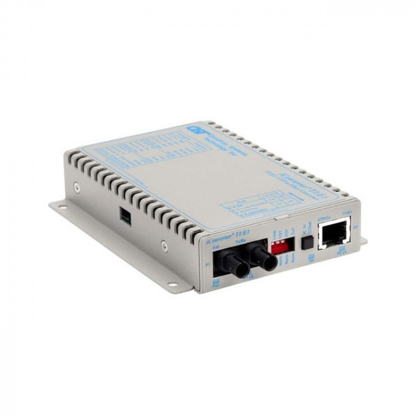 OST 1X T1/E1 RJ45/RJ48 Copper Fibre iConverter ST SM 1310nm 30KM US AC