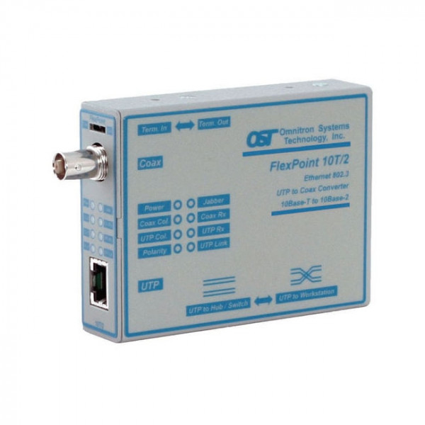 OST 10 BASE-T / 10 BASE-2 Coax FlexPoint 10T/2 185M Univ Pwr