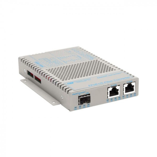 OST 10/100 2X / 100FX US Pwr Cord OmniConverter FPoE+/S 1X SFP Port