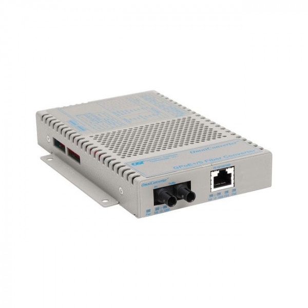 OST 10/100/1000 GIG Ethernet PoE+ Fibre to ST/MM1310 US Pwr Ext Temp
