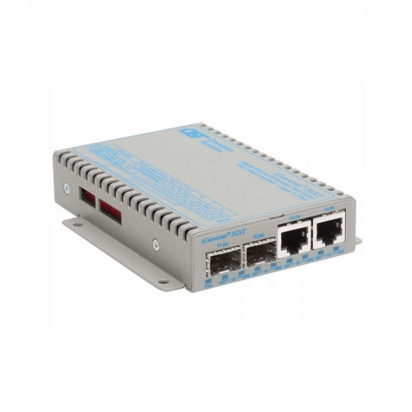 OST iConverter 2GXT 2CH 10/100/1000 RJ45 Switch US AC