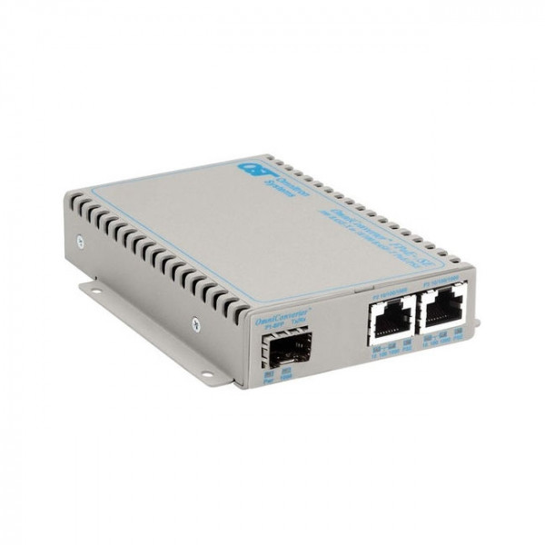 OST 2X10/100/1000 to Fast ETH Fibre OmniConverter FPoE+/SE SFP US AC