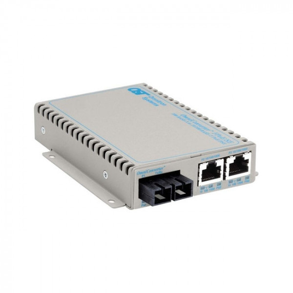 OST 2X10/100/1000 to Fast ETH Fibre OmniConverter FPoE/SE SC SM US AC