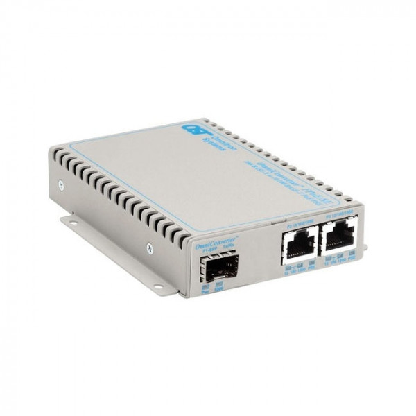 OST 2X10/100/1000 to Fast ETH Fibre OmniConverter FPoE/SE SFP US AC
