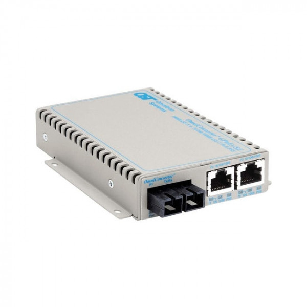 OST 2X 10/100/1000 to Gigabit Fibre OmniConverter GPoE+/SE SC SM US AC