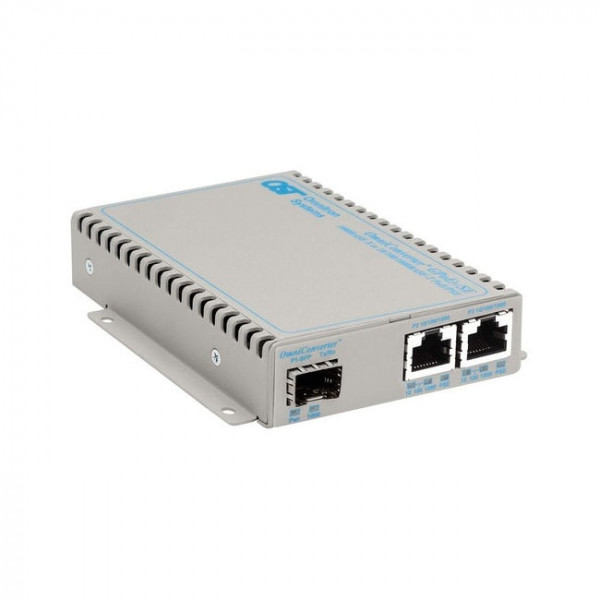 OST 2X 10/100/1000 to Gigabit Fibre OmniConverter GPoE+/SE SFP US AC