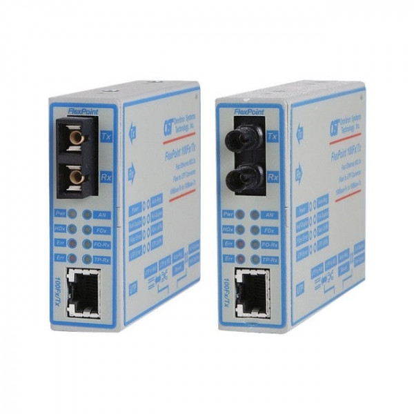 OST FlexPoint 100FX/TX 100BT to 100FX ST SM 1310 30KM AC Wide Temp