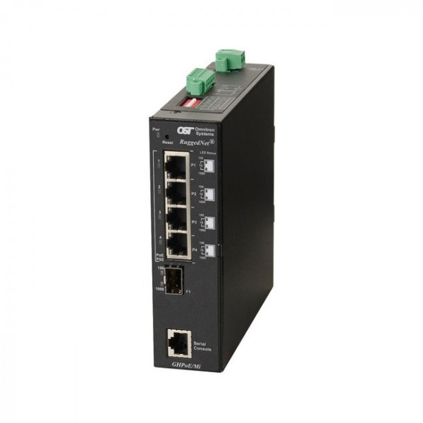 OST RuggedNet GHPoE/MI 60W SFP 4X 10/100/1000T - 1000X DC