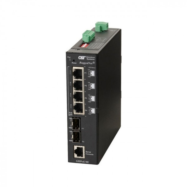 OST RuggedNet GHPoE/MI 60W SFP 4X 10/100/1000T - 2X 1000X DC