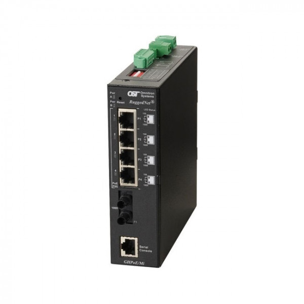 OST RuggedNet GHPoE/MI 60W ST SM 4X 10/100/1000T - 2X 1000X 12KM DC