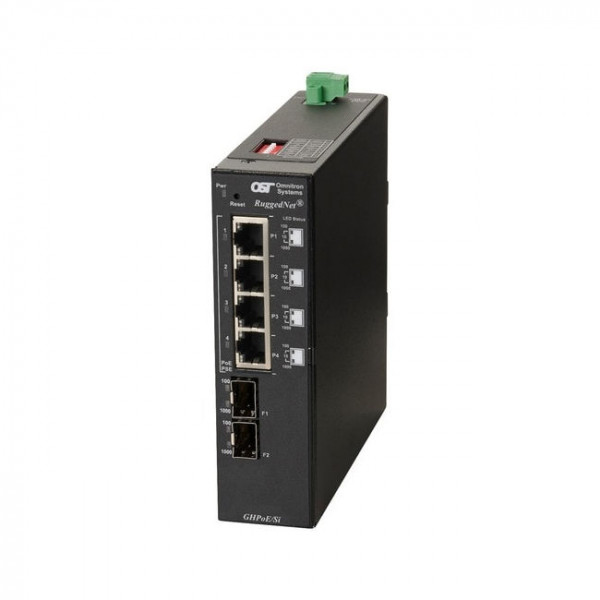 OST RuggedNet GHPoE/SI 60W SFP 4X 10/100/1000T - 2X 1000X DC