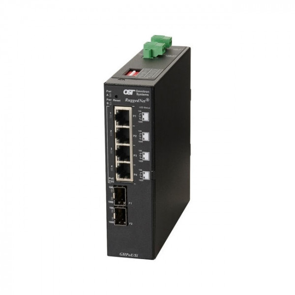 OST RuggedNet GHPoE/SI 60W SFP 4X 10/100/1000T - 2X 1000X DC