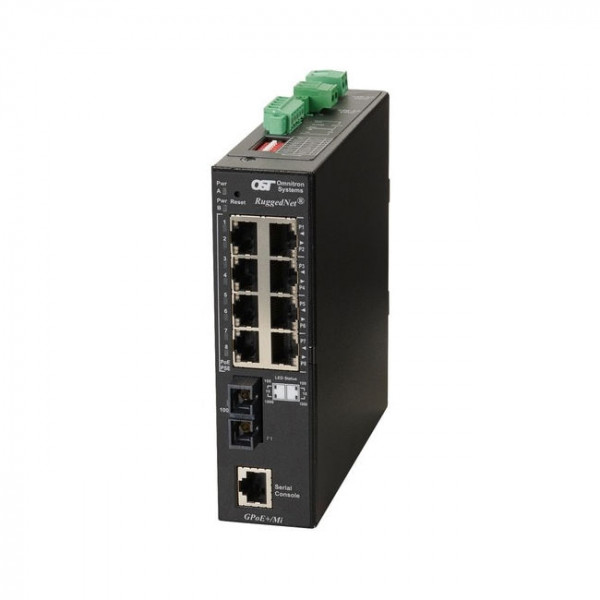 OST RuggedNet GPoE+/MI SC MM 1310nm 8X 10/100/1000T - 2X 1000X 2KM DC