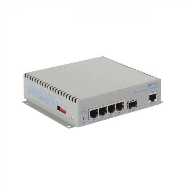 OST OmniConverter GHPoE/M 60W 4X 10/100/1000T - 1000X SFP AC