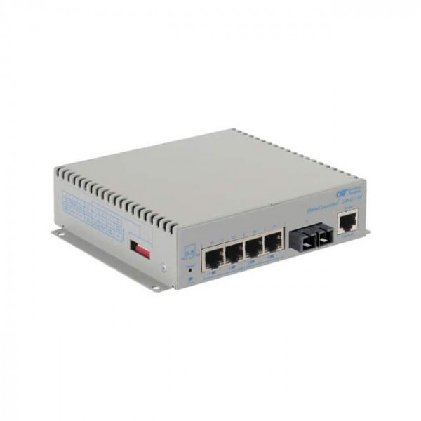 OST OmniConverter GPoE+/M 12KM 4X 10/100/1000T - 1000X SC SM AC