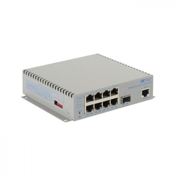 OST OmniConverter GPoE+/M 8X 10/100/1000T - 1000X SFP AC
