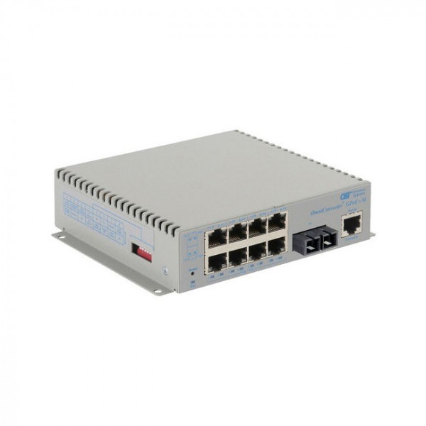 OST OmniConverter GPoE+/M 34KM 8X 10/100/1000T - 1000X SCSM DC Ext