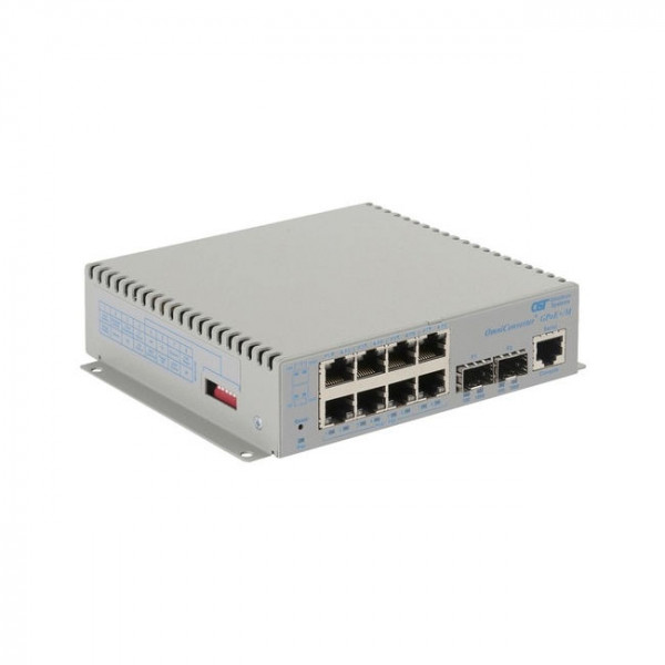 OST OmniConverter GPoE+/M 8X 10/100/1000T - 2X 1000X SFP DC