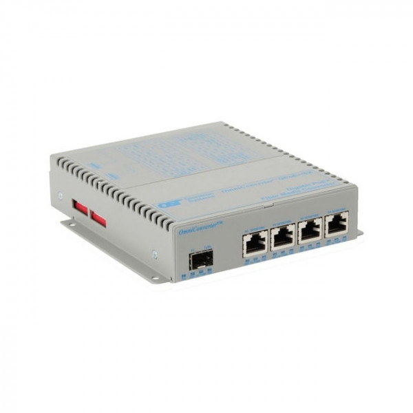 OST OmniConverter GPoE+/SX 4X 10/100/1000T - 1000X SFP DC Wide
