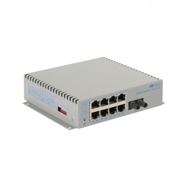OST OmniConverter GPoE+/SX 12KM 8X 10/100/1000T - 1000X STSM DC WT