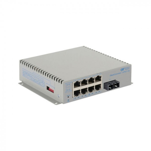 OST OmniConverter GPoE+/SX 2KM 8X 10/100/1000T - 1000X SCMM DC Ext