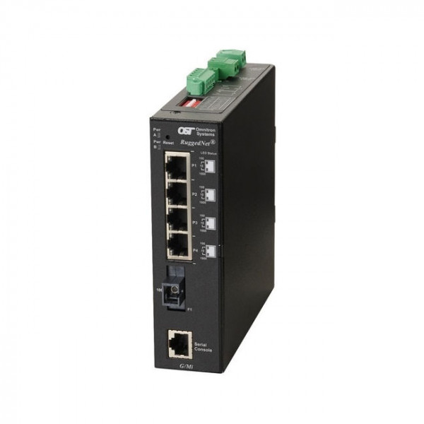 OST RuggedNet G/MI SC SM SF 15/13 4X 10/100/1000T 1000X 20KM DC Ext