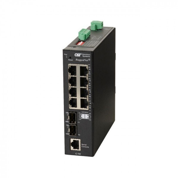 OST RuggedNet G/MI 2X SFP Switch 8X 10/100/1000T 2X 1000X DC Ext