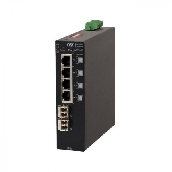 OST RuggedNet G/SI ST SM 12KM 1310 4X 10/100/1000T 1000X 2X DC Ext