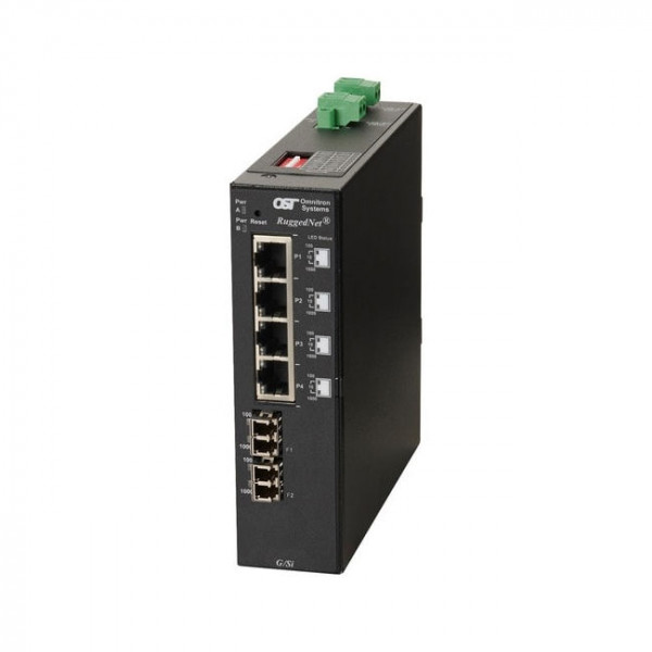 OST RuggedNet G/SI LC SM 12KM 1310 4X 10/100/1000T 2X 1000X 2DC Ext