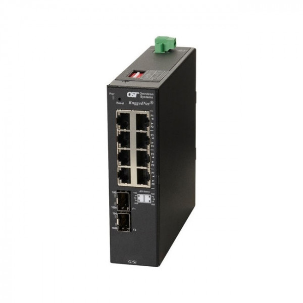 OST RuggedNet G/SI 2X SFP Switch 8X 10/100/1000T 2X 1000X DC Ext