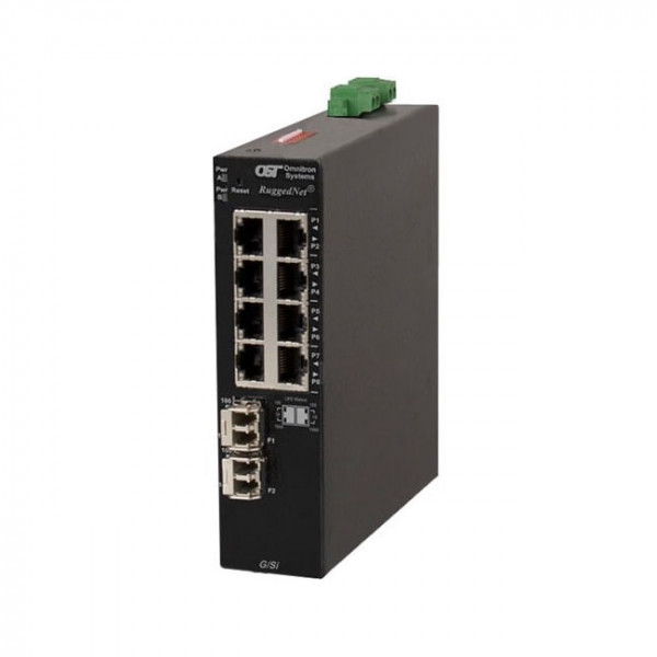 OST RuggedNet G/SI ST SM 12KM 1310 8X 10/100/1000T 1000X 2X DC Ext