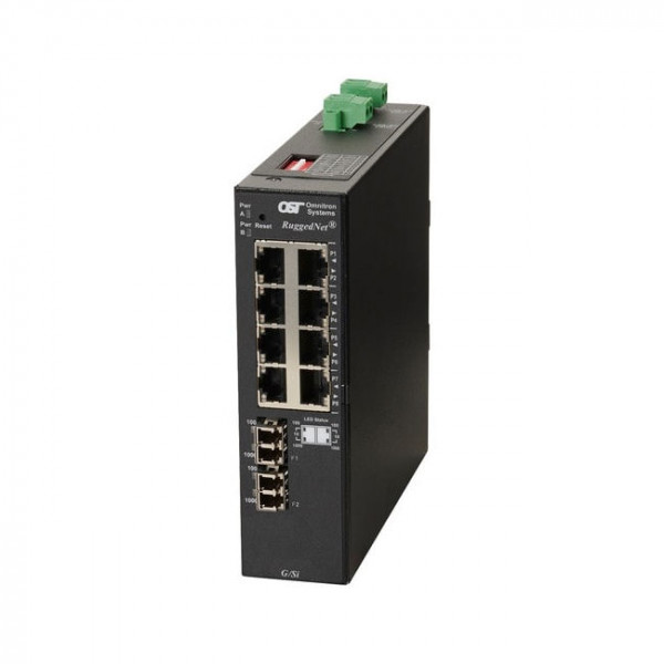 OST RuggedNet G/SI LC SM 12KM 1310 8X 10/100/1000T 2X 1000X 2DC Ext