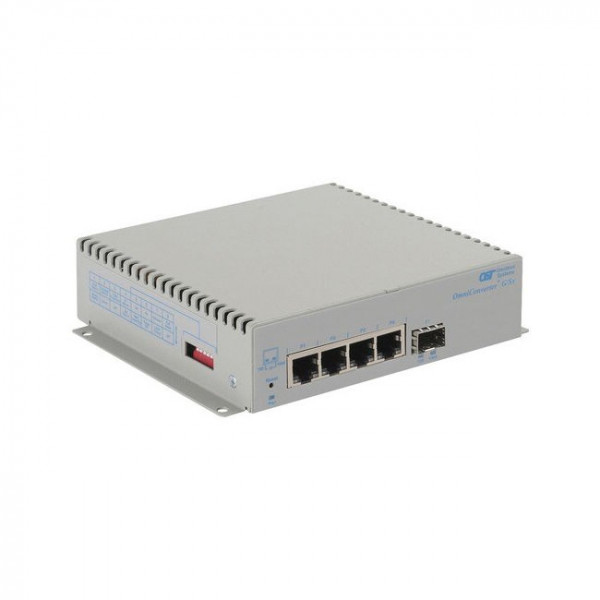 OST OmniConverter G/SX SFP Switch 4X 10/100/1000T 1000X SFP AC Wide