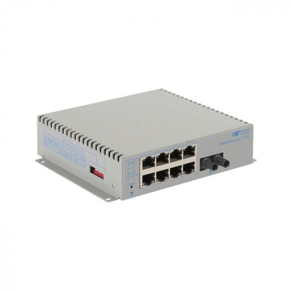OST OmniConverter G/SX ST MM 550M 8X 10/100/1000T to 1000X DC Ext Tmp