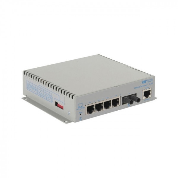 OST OmniConverter G/M ST MM 550M 4X 10/100/1000T to 1000X DC Ext Tmp