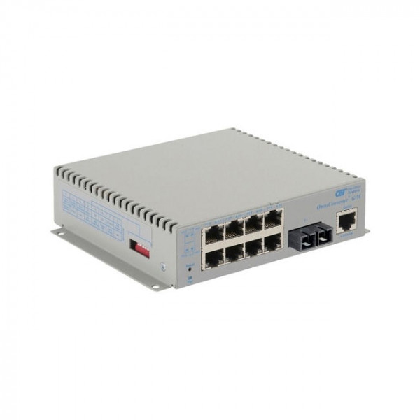 OST OmniConverter G/M SC SM 34KM 8X 10/100/1000T to 1000X DC Wide