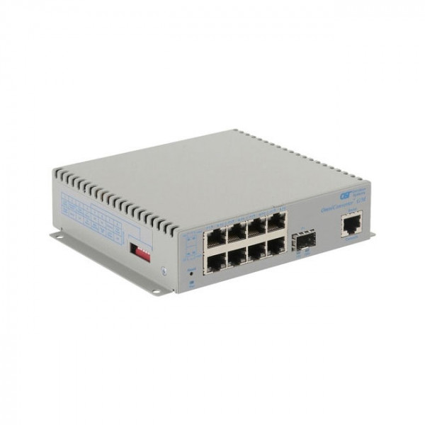 OST OmniConverter G/M SFP Ext Temp 8X 10/100/1000T 1000X SFP DC