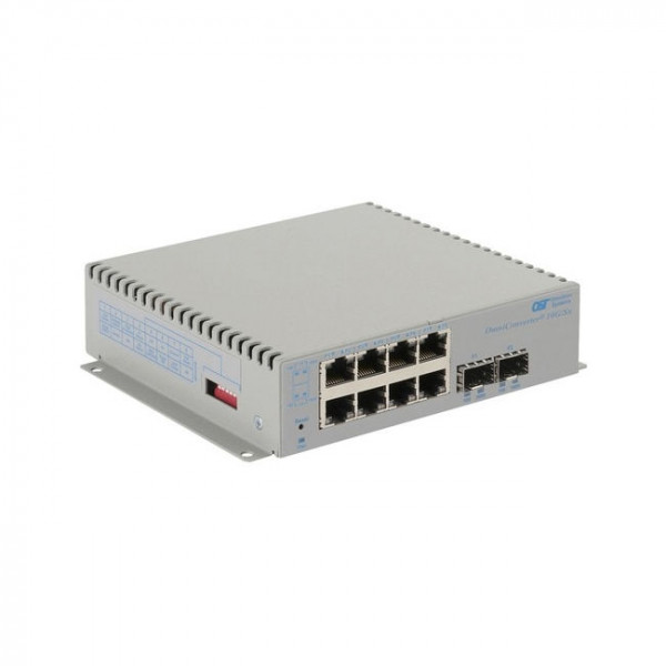 OST OmniConverter 10G/SX Switch AC 2X1G/10G SFP+ to 8X 10/100/1000T