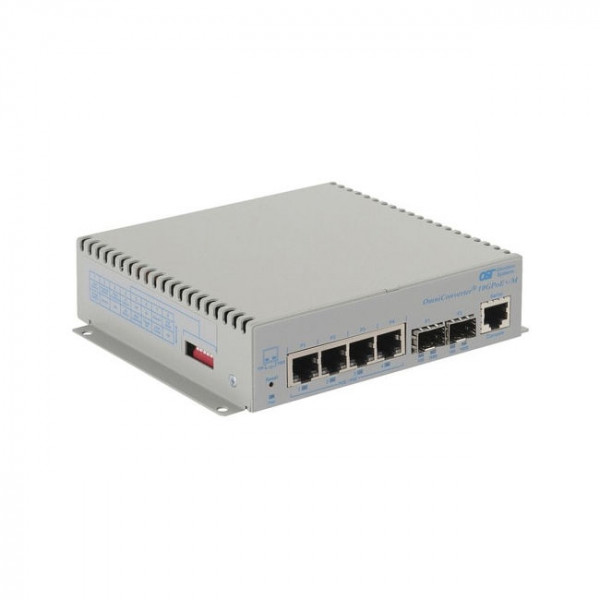 OST OmniConverter 10GPoE+/M DC ET 2X1G/10G SFP+ to 4X 10/100/1000T