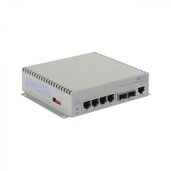 OST OmniConverter 10GPoEBT/M 60W DC 2X1G/10G SFP+ to 4X 10/100/1000T