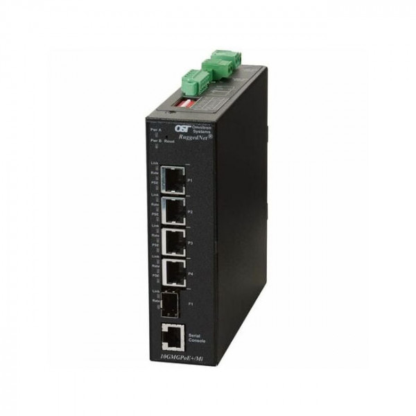OST Industrial Multi-Gigabit Switch 1x SFP/SFP+, 4x RJ-45 2X Multigig 2X 10/100/1000 AC