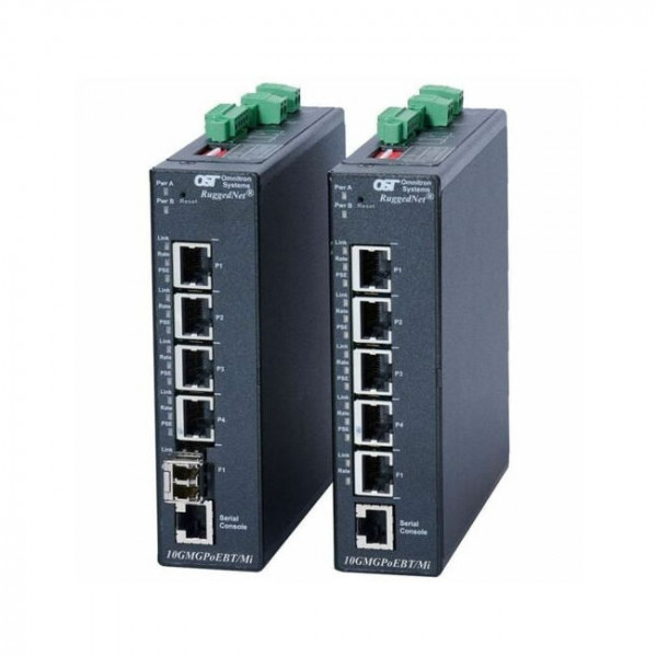 OST Industrial Multi-Gigabit Switch 1x SFP/SFP+ 4x RJ-45 2X Multigig 2X 10/100/1000