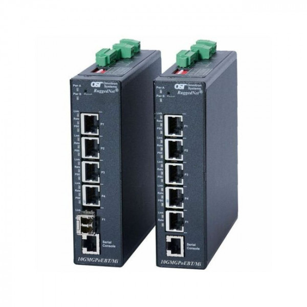 OST Industrial Multi-Gigabit Switch 1x SFP/SFP+, 4x RJ-45 2X Multigig 2X 10/100/1000 AC