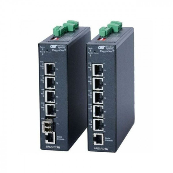 OST Industrial Multi-Gigabit Switch 1x SFP/SFP+, 4x RJ-45 2X Multigig 2X 10/100/1000 AC