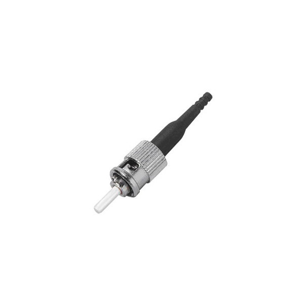 forte® Connector, ST, MM, for 0.9 & 3mm cable ferrule 127 micron, bellcore black boot 6/pack